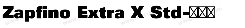 Zapfino Extra X Std字体转换